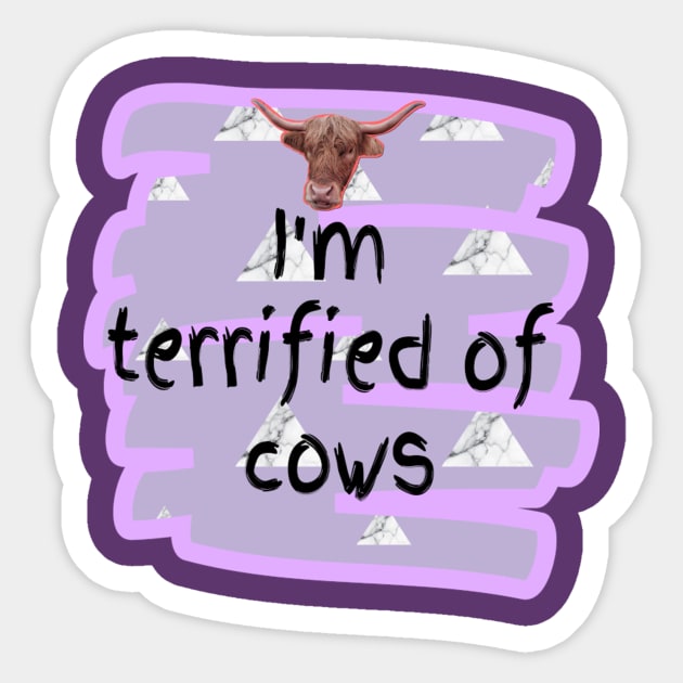 Scared of Cows Sticker by whiteflags330